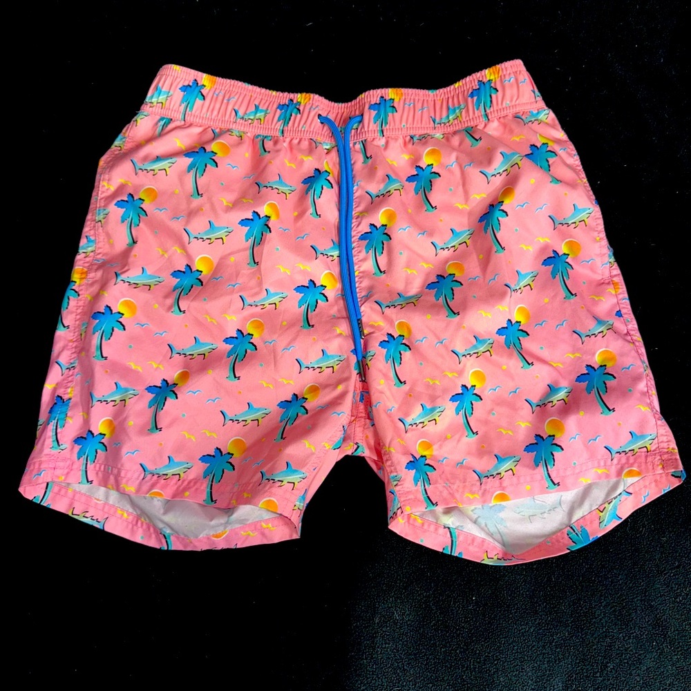 Party sharks men’s swim trunks